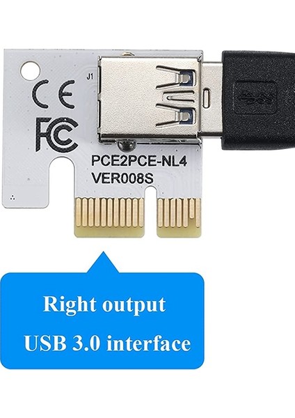 Pcı-E 1x Adaptör Kartı, Pcı-Express X1 Yuvası Altın Parmaklar, Stabil ve Hızlı Veri Aktarımıyla Uyumlu, (VER008S,5 Paket) (Yurt Dışından)