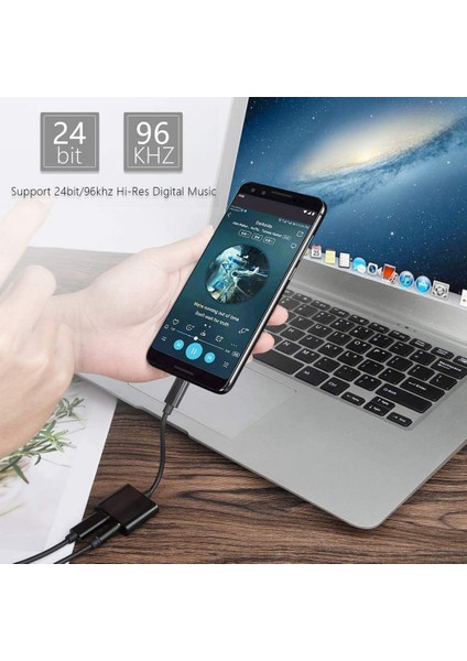 USB C - 3,5mm Kulaklık ve Şarj Adaptörü, 2'si 1 Arada Galaxy S22/S21/S20/S20+ Ultra Ile Uyumlu,note 20/10,pixel 6/5/4/3 Xl(Siyah) (Yurt Dışından)