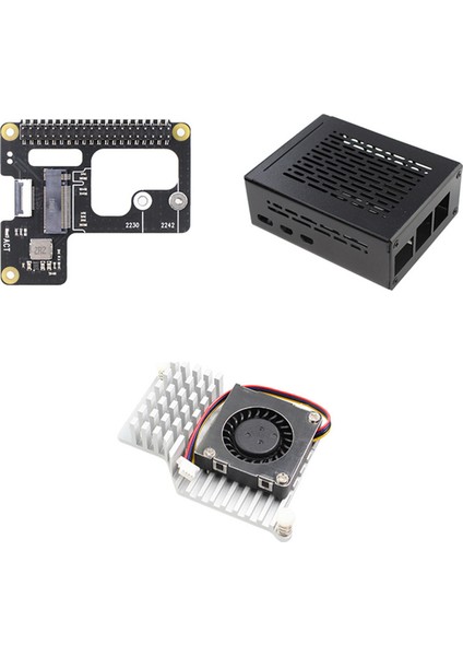 X1000 SSD Genişletme Kartı + Metal Kasa + Üfleyici, 5 Pcıe - M.2 Nvme 2242-2230 Pcıe Çevre Birim Kartı Ile Uyumlu (Yurt Dışından)