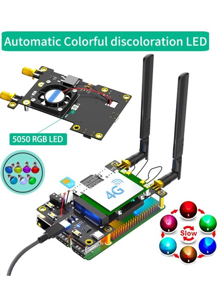 Tinker Board ROCK64 Media Latte Panda Soğutucu Fan Ile Uyumlu 3g 4g Lte Temel Hat (Yurt Dışından)