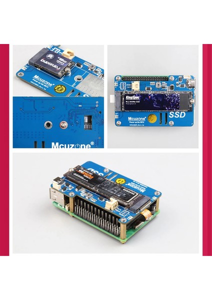MPS2280P Pcıe M.2 Nvme SSD Hat, 5 Ile Uyumlu, Destek 2280 2230 2242 Gen 3, Aux Gücü - SSD 3A, Tip-B (Yurt Dışından)