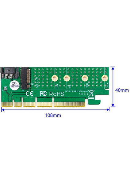 M.2 - Sata Pcı-E Anahtar B SSD Adaptör Dönüştürücü Kartı Sata Kablo Kiti (Yurt Dışından)