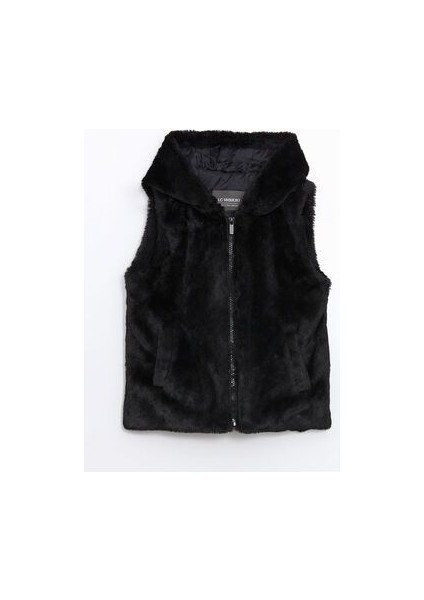 Kapüşonlu Pelüş Kız Çocuk Yelek Lcw Kids