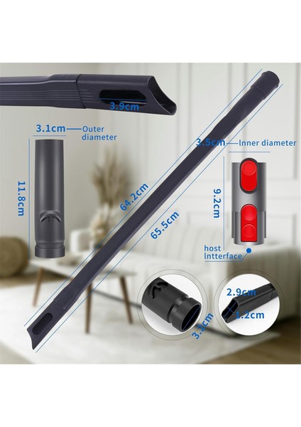 Dyson Dar Alan Başlığı+Hortum Uzatma Uzatma Için Elektrikli Süpürge Aksesuarları (Yurt Dışından) indirimleri