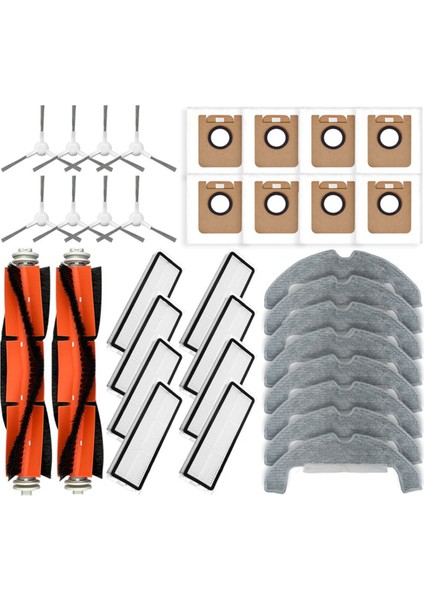 Bot D9 Plus Robot Yedek Parçaları Vakum Aksesuarları Ana Yan Fırça Hepa Filtre Paspas Bezi Toz Torbası (Yurt Dışından)