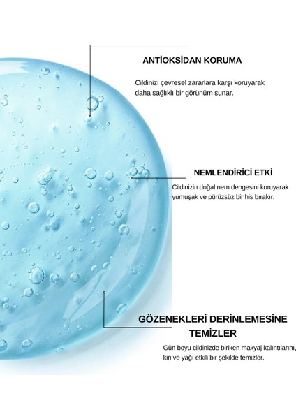 Micellar Yüz ve Makyaj Temizleme Suyu Organik Tüm Ciltlere Antioksidan Nemlendirici 200 ml