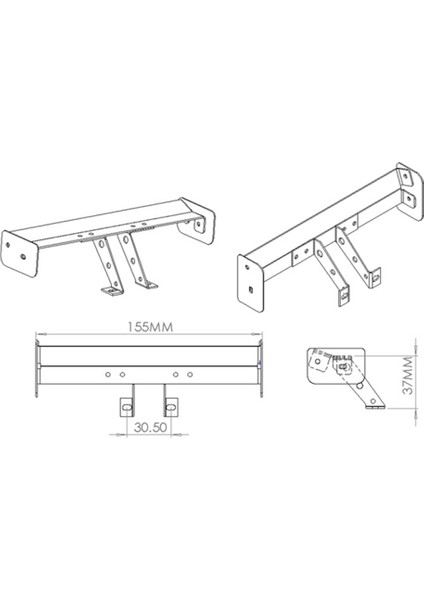 1/10 Rc Araba Alüminyum Alaşımlı Arka Spoiler Için Tt-01 TT02 94123 1/10 Rc Yol 150 mm (Yurt Dışından) indirimleri
