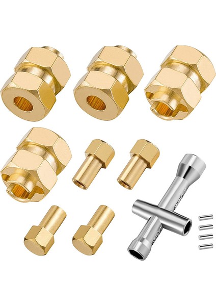 8 Adet Pirinç Genişletilmiş 7mm Altıgen Tekerlek Birleştirici 4mm Genişletilmiş Eksenel SCX24 90081 1/24 Rc Paletli Araba Yükseltme Parçaları (Yurt Dışından) fiyatları