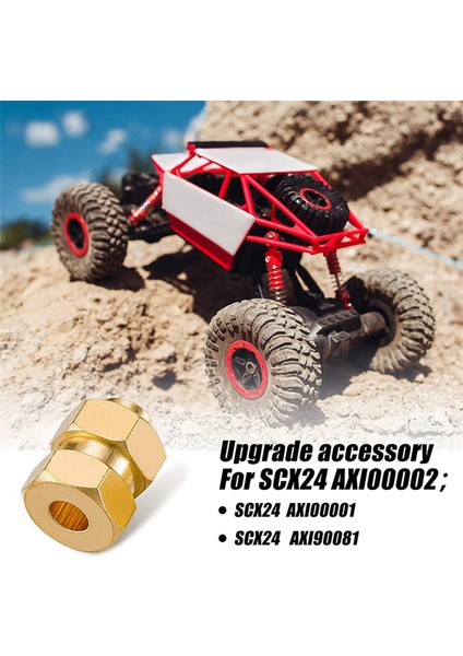 8 Adet Pirinç Genişletilmiş 7mm Altıgen Tekerlek Birleştirici 4mm Genişletilmiş Eksenel SCX24 90081 1/24 Rc Paletli Araba Yükseltme Parçaları (Yurt Dışından) fırsatları
