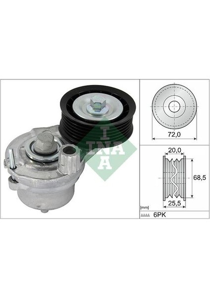 534070310 Alternatör Gergi Rulmanı Opel Antara 2.2 Cdtı 2.2 Cdtı 4x4 9 25192084