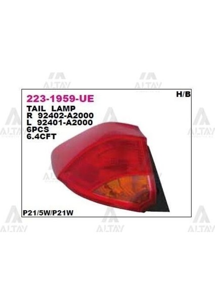 2231959LUE Stop Lambası Sol Ceed 10-11 92401A2000