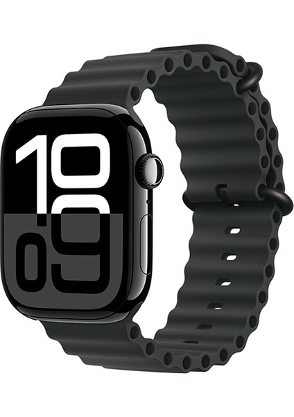 Watch 10 42MM Uyumlu Zore Krd-75 Silikon Kordon-Mat Siyah