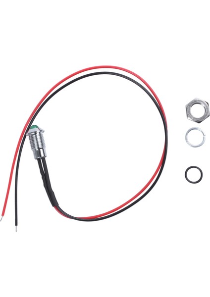 8mm 3V Araba LED Gösterge Paneli Pilot Uyarı Işığı Gösterge Lambası Yeşil (Yurt Dışından)