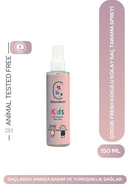 Kids Çocuk Fresh Koku Kolay Saç Tarama Sprey