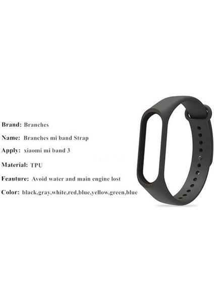 Xiaomi Mi Band 3 Uyumlu Kordon Zore - Siyah