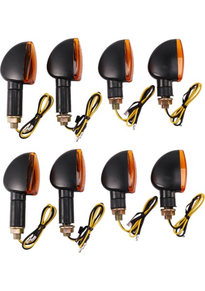 8x Evrensel 12 V Motosiklet Dönüş Sinyali Gösterge Işığı Ön Arka Yanıp Sönen Halojen Işık Flaşör Flaş Bisiklet Lambası (Yurt Dışından)