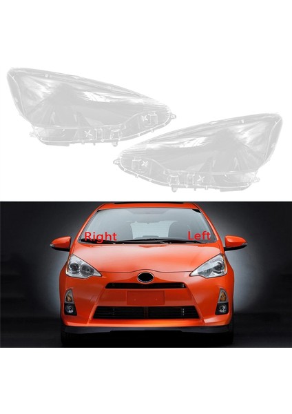Sinyal Lambaları,araba Sağ Far Kabuk Lamba Gölge Şeffaf Lens Kapağı Far Kapağı Toyota Prius C 2012 2013 2014 (Yurt Dışından)
