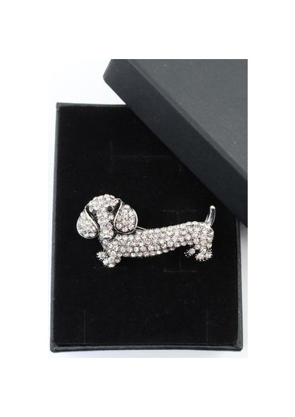 Dakhund Broş. Yaka Iğnesi Broş. Taşlı Tasarım Köpek Broş. Kadın Broş. Erkek Broş. Broş. Unisex fiyatları