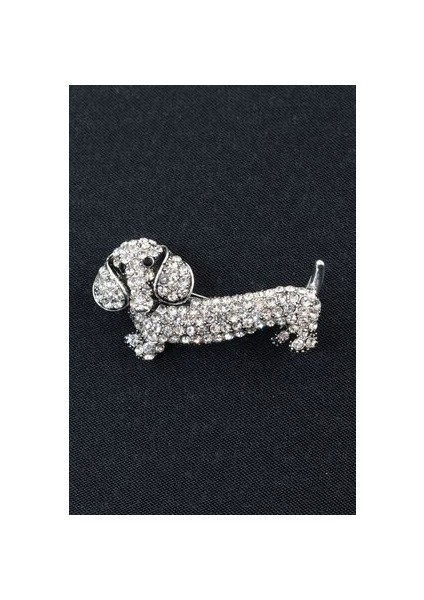 Dakhund Broş. Yaka Iğnesi Broş. Taşlı Tasarım Köpek Broş. Kadın Broş. Erkek Broş. Broş. Unisex modelleri