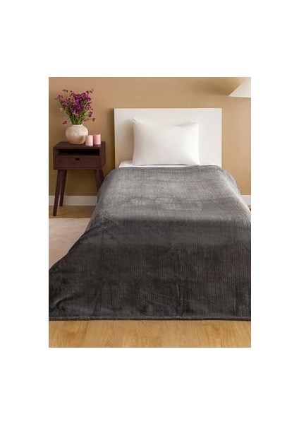 Lcw Home Gri Tomurcuk Desenli Tek Kişilik Battaniye 150 x 220 cm