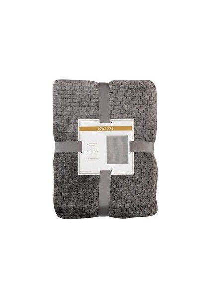 Lcw Home Gri Tomurcuk Desenli Tek Kişilik Battaniye 150 x 220 cm