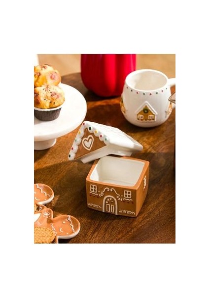 Lcw Home Kahverengi Yılbaşı Temalı Seramik Saklama Kabı fiyatları