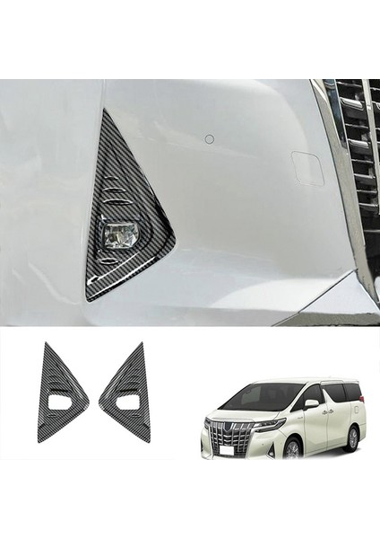 Abs Karbon Fiber Desen Ön Tampon Sis Işık Lambası Çerçeve Kapak Trim Alphard 2015-2019 Için (Yurt Dışından)