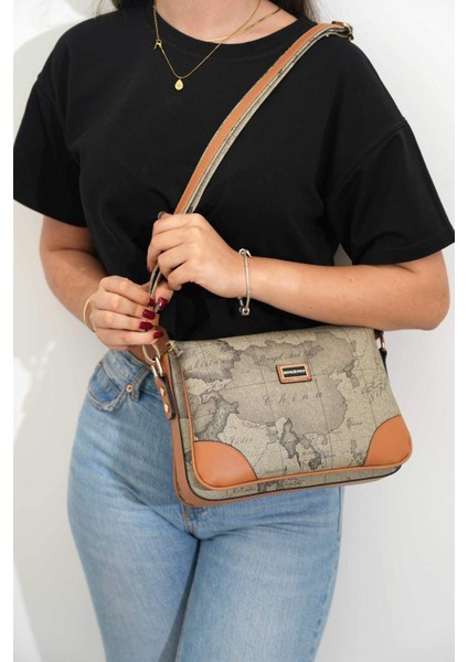 Haki - A.taba SP784 Kadın Çapraz Çanta