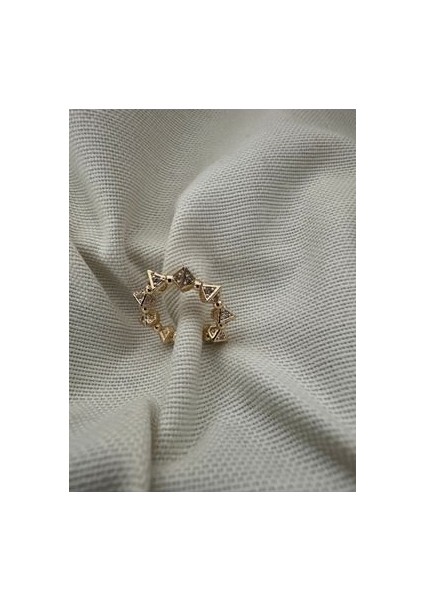 Minik Taşlı Prizma Form Earcuff (Kıkırdak Küpesi) fırsatları