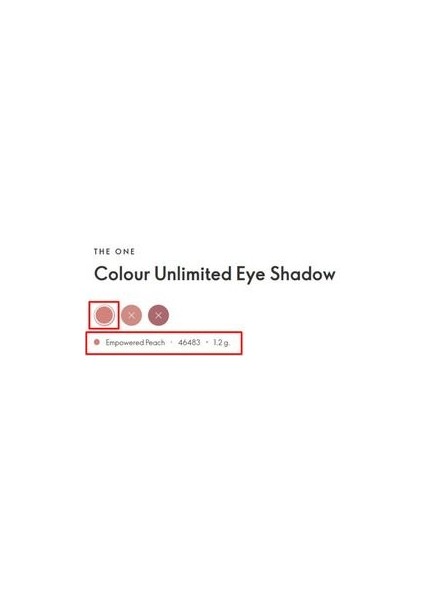 The One Colour Unlimited Eye Shadow fiyatları