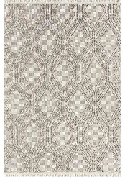 Agra Bisque Modern Iskandinav Desenli Halı - Bej - 160 x 230 cm