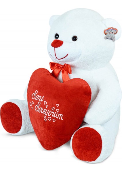 Pandamkee 100 cm Seni Seviyorum Kalpli Büyük Ayıcık