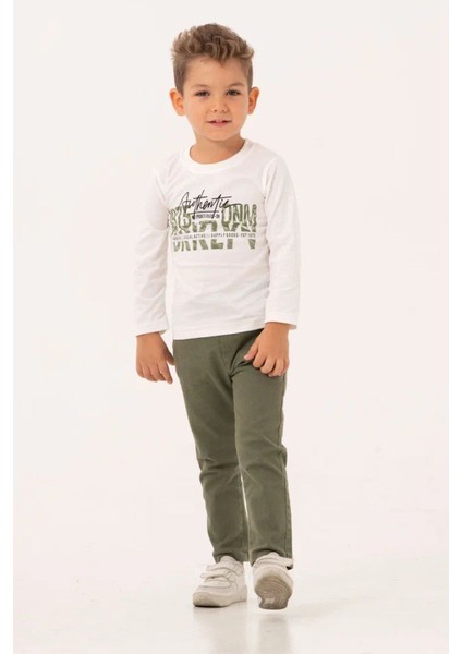 Make Your Own Keten Ceketli Erkek Çocuk 3 lü takım - Yeşil fiyatları