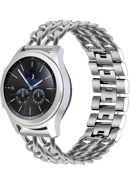 Huawei Watch Gt 3 46MM Uyumlu Krd-17 Metal Kordon Zore - Gümüş