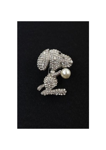 Sevimli Köpek Broş. Taşlı Incili Broş. Yaka Iğnesi Broş. Kadın Broş. Broş. Erkek Broş. Unisex