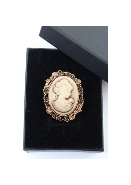 Cameo Vintage Broş. Taşlı Tasarım Cameo Vintage Broş. Yaka Iğnesi Broş. Kadın Broş. Broş fiyatları