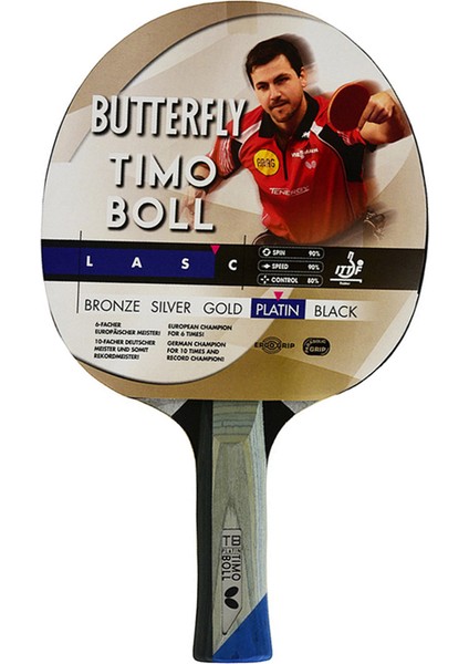 Timo Boll Platin Unisex Masa Tenisi Raketi Kırmızı / Siyah
