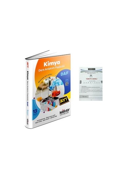 Miray Yayınları Ayt Kimyaders Anlatım Fasikülleri + T.geneli Deneme