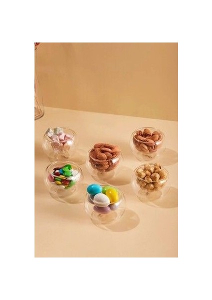 6 Lı Çift Cidarlı Mini Sosluk Drajelik Lokumluk fırsatları