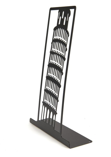 Deco Pisa Kulesi Metal Masa Süsü - Siyah - 17 x 4,5 x 23 x 5 cm