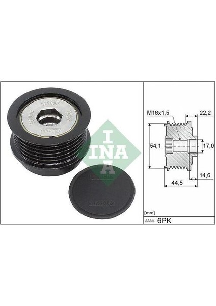 535035210 Alternatör Kasnağı Kuga Iı 14-Focus Iıı 11-17 2.0 Tdcı FV4T10300MA