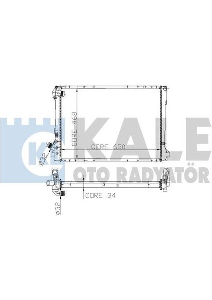 0538381AB Motor Radyatör Laguna Espace Iı 2.2tdı Mekanik Klimalı 1 Sıra Alb Sistem 650X468X34 7701352666