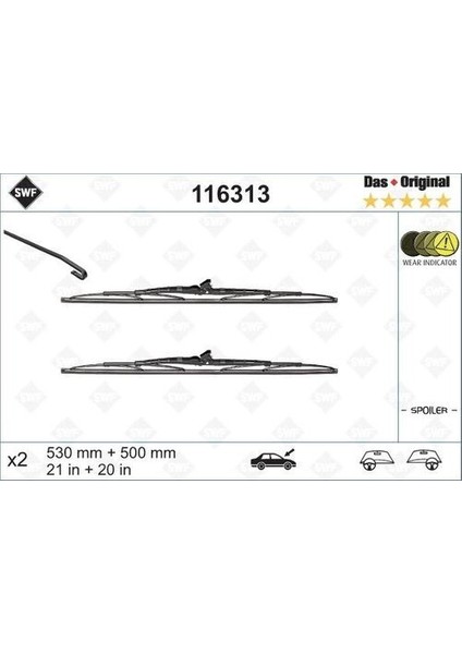 116313 Bmw E36 Silecek Takım 61618353297 1392219