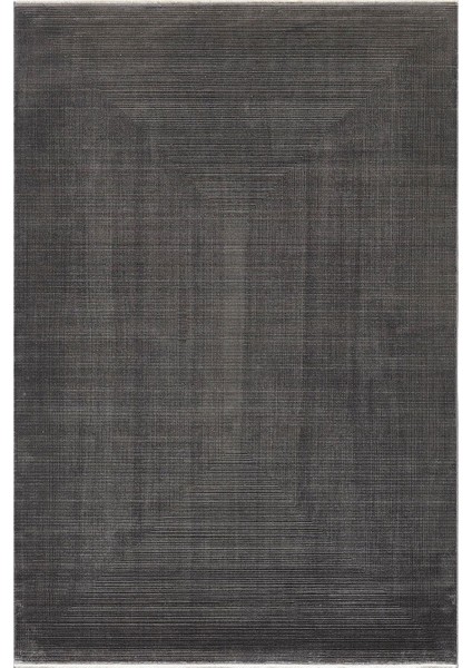 Soho Chrome Charcoal Modern Oturma ve Salon Halısı - Gri - 100 x 300 cm