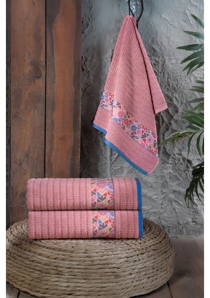 Eva Mia Pembe Pamuk Yüz Havlusu 50 x 90 cm fiyatları