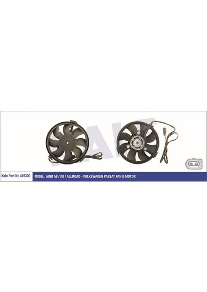 415300 Fan Motoru 300W 280MM Passat A6 A8 Superb Avb Avf Akn Alt Awbdh Bau Bdg Bgw Alz Azm Awt 98-07 8D0959455R