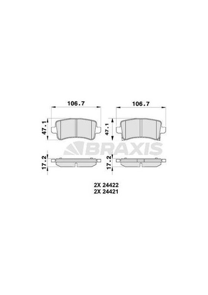 AB0180 Arka Fren Balatası Insignia A 09-16 1605179