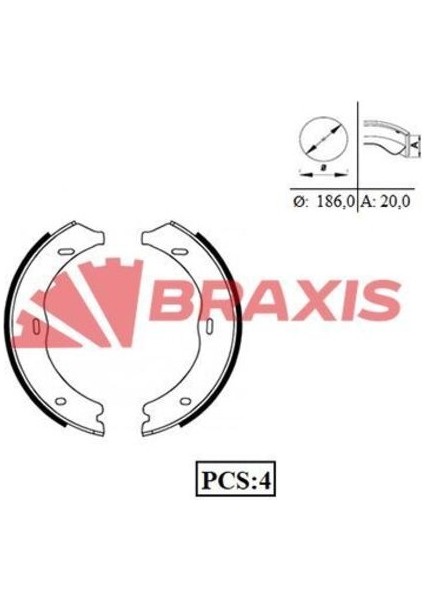 AC0066 Fren Balatası Arka (Park Freni Pabuçu) Viano W639 03-Vito W639 03-Vito W447 14- A6394200220