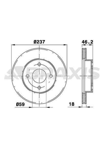 AE0296 Ön Fren Disk Aynası Nissan Micra Mk2 1.0l 1.5d DF4743