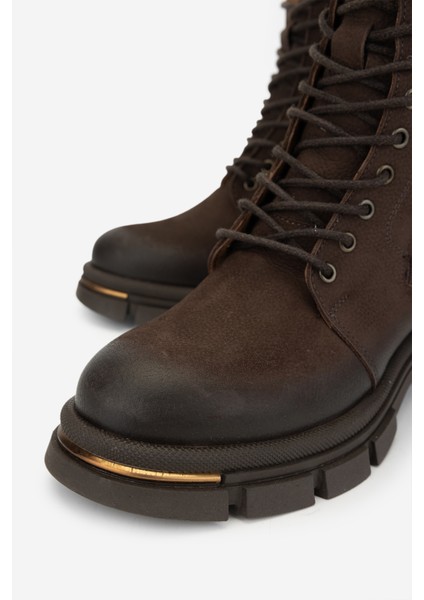 Kadın Hakiki Deri Kahverengi Nubuk Casual Bot 599 05 Bn Bot SK24-25 Kahve Nbk modelleri